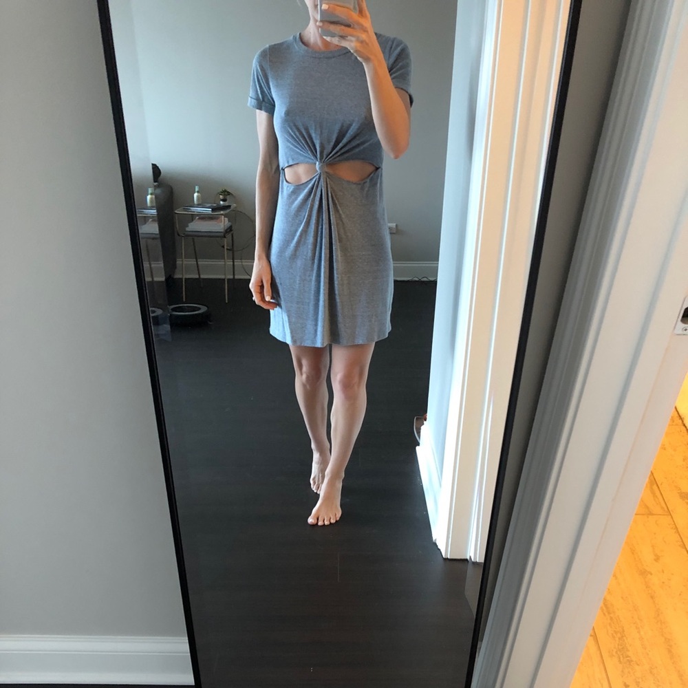 Cut out tee shirt dress